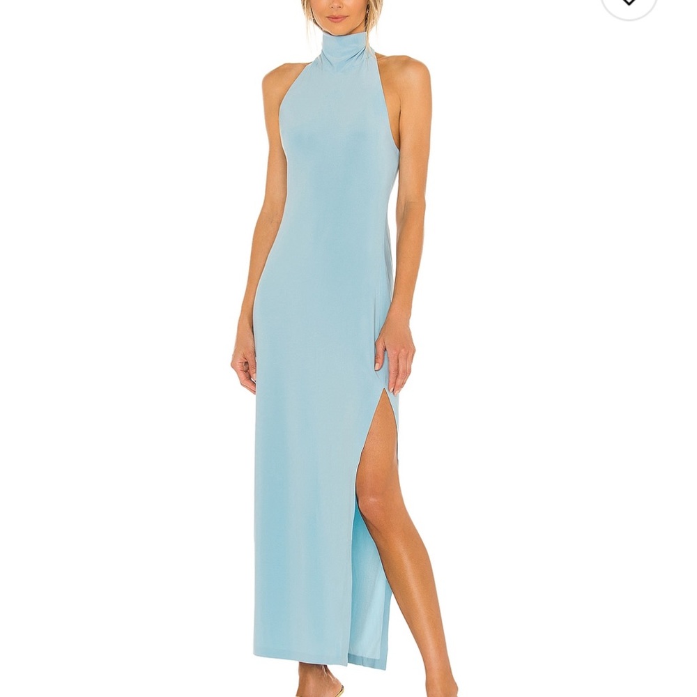 Norma Kamali Halter Neck Maxi Dress